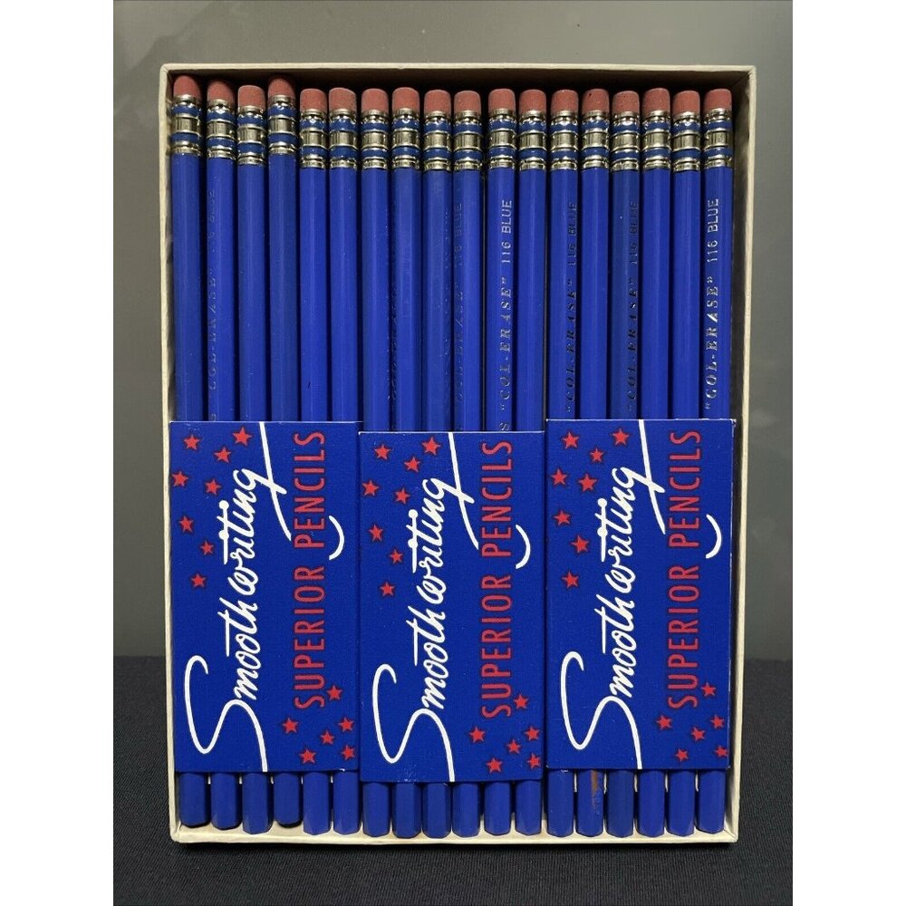 Vintage 36 Venus Col Erase Colored Pencils 116 Blue Unsharpened NIOB